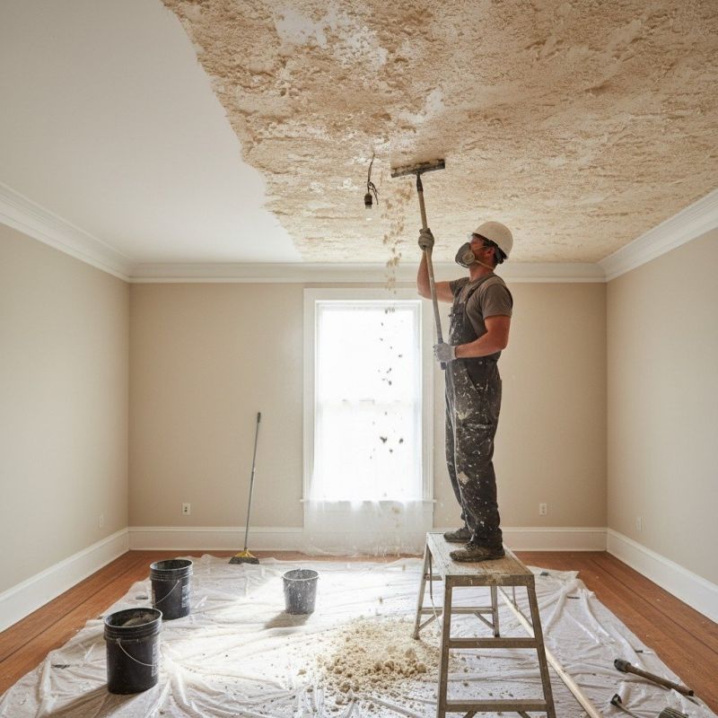 Knockdown Ceiling Removal in Kansas City, KS